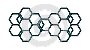 Hexagonal Cell Pattern Abstract Design, vector design Generative AI