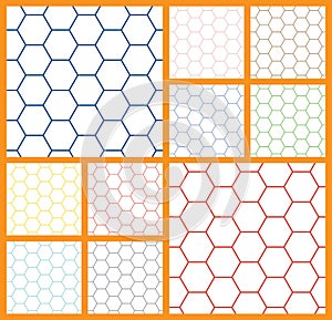 Hexagonal cell white background