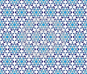 Hexagonal crystal snowflakes winter pattern