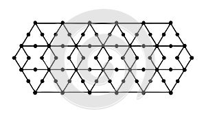 Hexagonal Dot Grid Pattern for Technology, vector design Generative AI