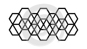 Hexagonal geometric honeycomb pattern, versatile modern background, vector design Generative AI