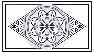 Hexagonal Geometric Mandala Vector, Symmetrical Pattern, vector design Generative AI