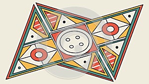 Hexagonal Geometric Pattern with Central Star. Abstract Vector. vector design Generative AI