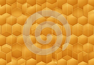 Hexagonal geometric pattern featuring a three-dimensional