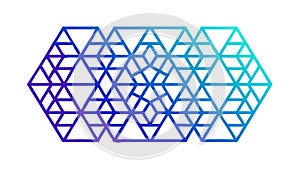 Hexagonal Geometric Pattern Gradient Futuristic Design, vector design Generative AI