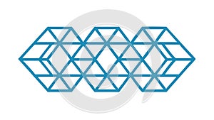 Hexagonal Geometric Pattern: Interconnected Structure, vector design Generative AI