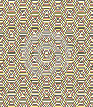 Hexagonal geometrical seamless pattern