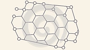 Hexagonal Grid Network, Abstract Scientific Background, vector design Generative AI