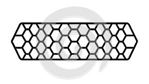 Hexagonal grid pattern abstract geometric structural design, vector design Generative AI