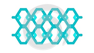 Hexagonal grid pattern, futuristic texture, vector design Generative AI