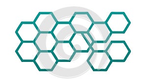 Hexagonal Grid Pattern Geometric Honeycomb Texture Design, vector design Generative AI