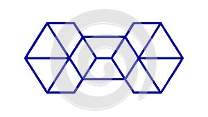 Hexagonal Grid Pattern, Structure Connection, Scientific Design, vector design Generative AI