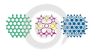Hexagonal Grid Patterns, Geometric Design Elements Vector, vector design Generative AI
