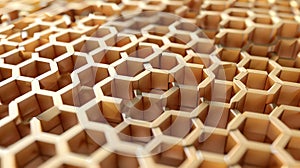 Hexagonal Harmony: Captivating Honeycomb Geometric Structure