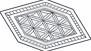 Hexagonal Honeycomb Geometric Pattern Illustration, vector design Generative AI