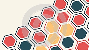Hexagonal Honeycomb Geometric Pattern Illustration, vector design Generative AI