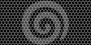 Hexagonal Honeycomb Grid Seamless Vector Pattern