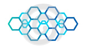 Hexagonal Honeycomb Network Structure Science Tech Vector, vector design Generative AI