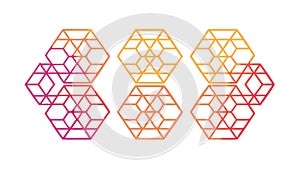 Hexagonal Honeycomb Pattern Abstract, vector design Generative AI