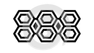 Hexagonal Honeycomb Pattern for Connection Efficient Structure, vector design Generative AI