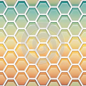Hexagonal honeycomb pattern gradient geometric