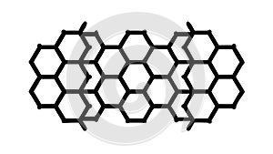 Hexagonal Honeycomb Pattern Outline, Natural Geometric Texture, vector design Generative AI