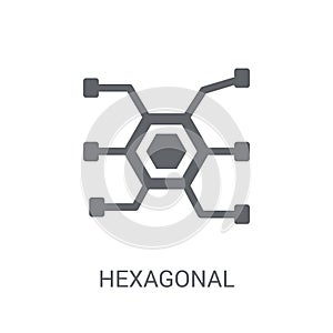 Hexagonal Interconnections icon. Trendy Hexagonal Interconnections logo concept on white background from Business and analytics c