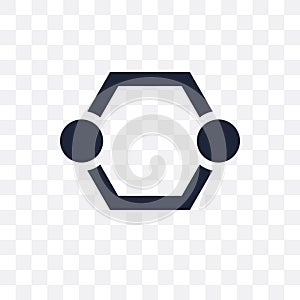 Hexagonal Interconnections transparent icon. Hexagonal Interconnections symbol design from Analytics collection.