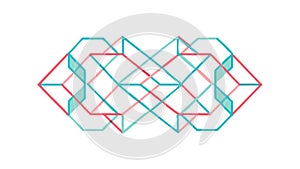 Hexagonal Interlocking Geometric Pattern Abstract Vector, vector design Generative AI