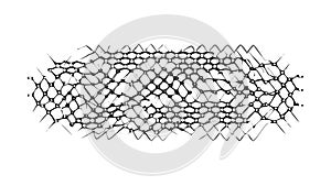 Hexagonal Mesh Grid Pattern, Futuristic Abstract Background, vector design Generative AI
