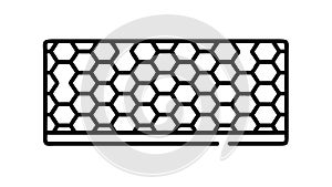 Hexagonal Mesh Pattern, Geometric Grid Design Vector. vector design Generative AI