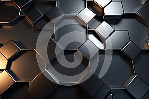 Hexagonal Metal Pattern Background