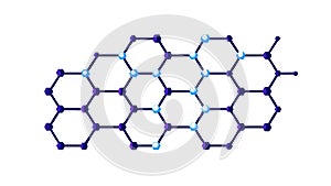 Hexagonal Molecular Structure, Science & Tech Network Vector, vector design Generative AI