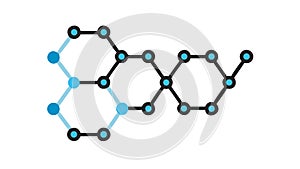 Hexagonal Molecular Structure Vector Illustration, vector design Generative AI