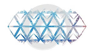 Hexagonal Pattern with Blue Geometric Shapes, Modern Abstract, vector design Generative AI