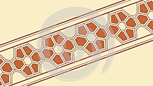 Hexagonal Pattern Border: Geometric Modern Design Element, vector design Generative AI