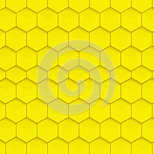 Hexagonal pattern with a 3D effect, featuring uniformly arranged hexagonal shapes in