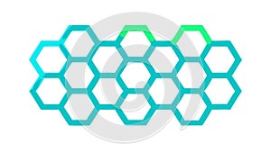 Hexagonal Pattern Grid, Abstract Geometric Design, vector design Generative AI