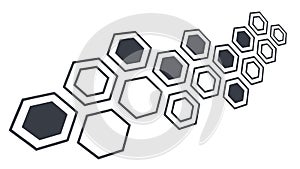 Hexagonal Pattern, Modern Geometric Design, vector design Generative AI