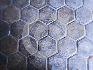 Hexagonal pattern of pavings