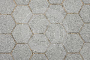Hexagonal paving blocks pattern and texture background