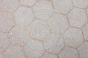 Hexagonal paving blocks pattern and texture background