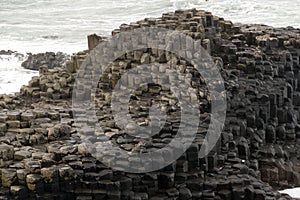 Hexagonal rocks at Giants Causeway, Northern Ireland photo