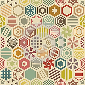 Hexagonal seamless pattern