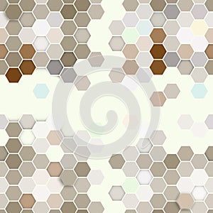 Hexagonal seamless pattern. Repeating geometric