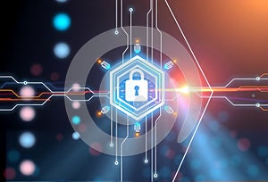 Hexagonal Security Protocol and Encrypted Data Flow.
