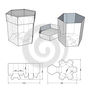 Hexagonal self asembly and Die-cut Pattern.