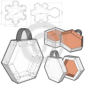 Hexagonal self asembly and Die-cut Pattern.