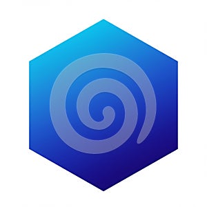 Hexagonal shape with a smooth gradient transitioning from light