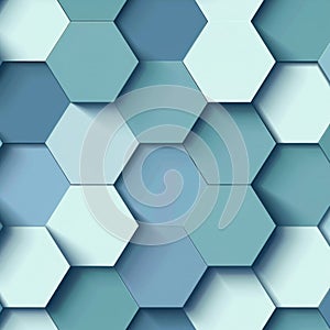 Hexagonal Shapes in Soft Blue Tones